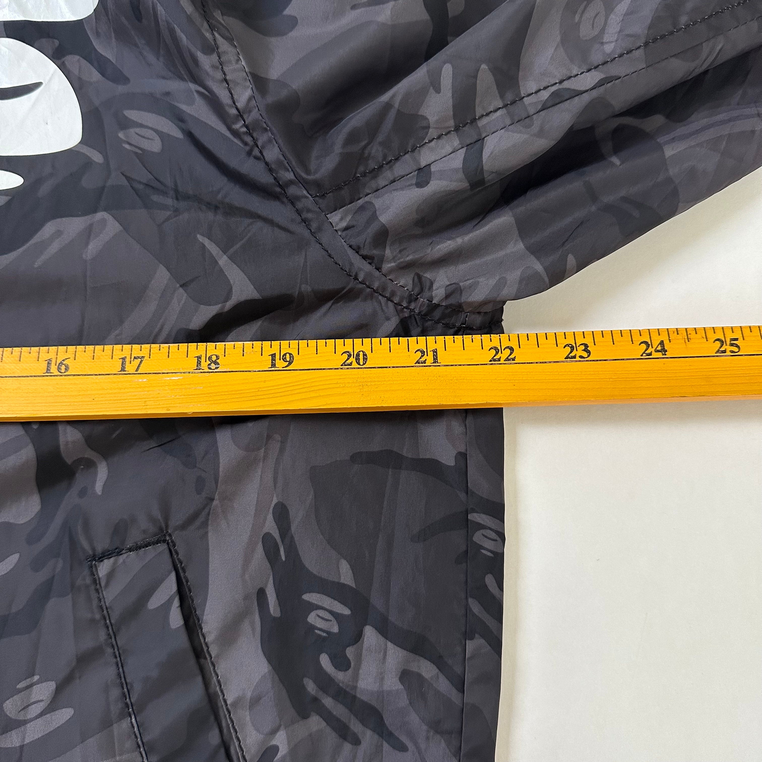AAPE by A Bathing Ape Black Camo Reversible Bomber Jacket (Size Large)