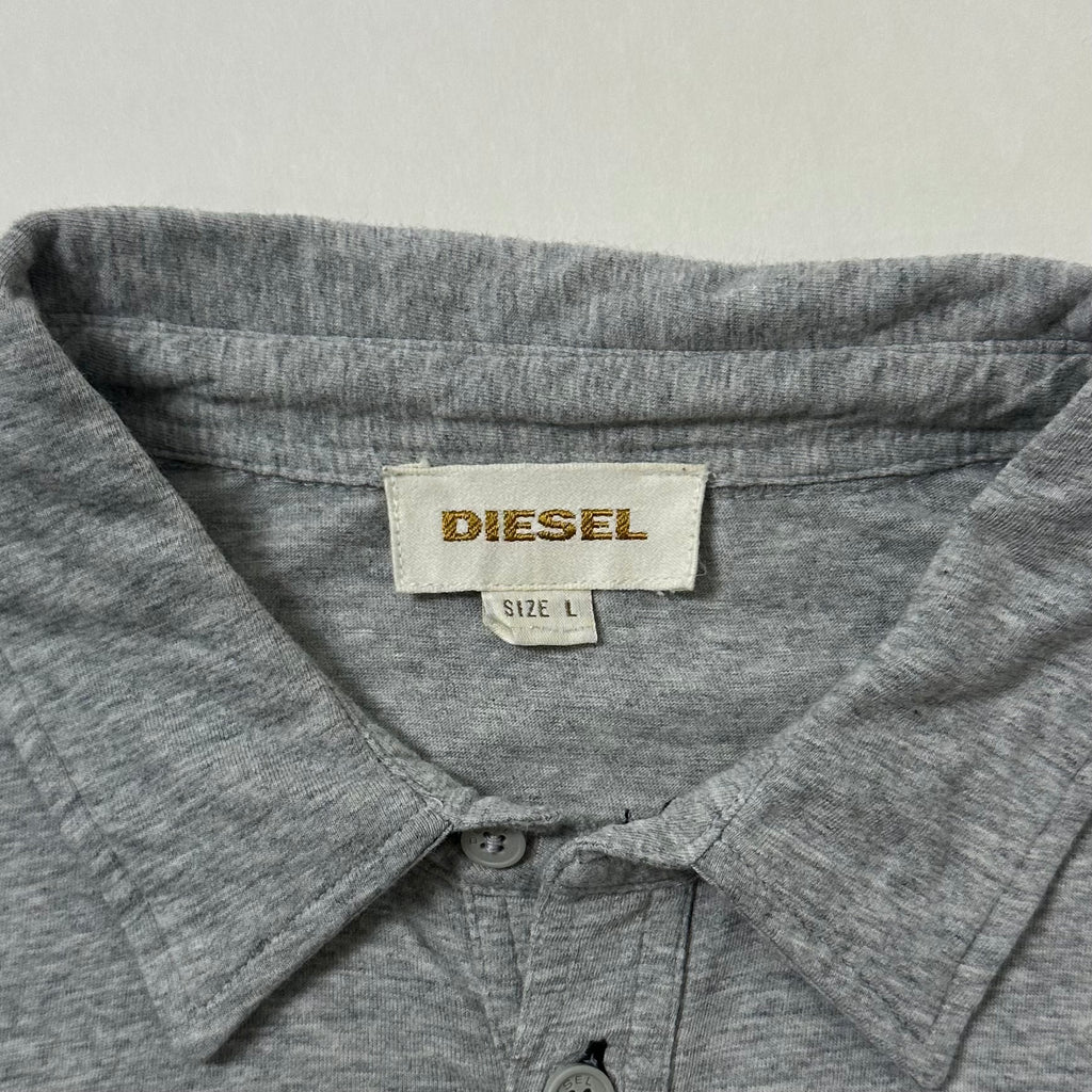 DIESEL Polo T-shirt in Gray (Size Large)