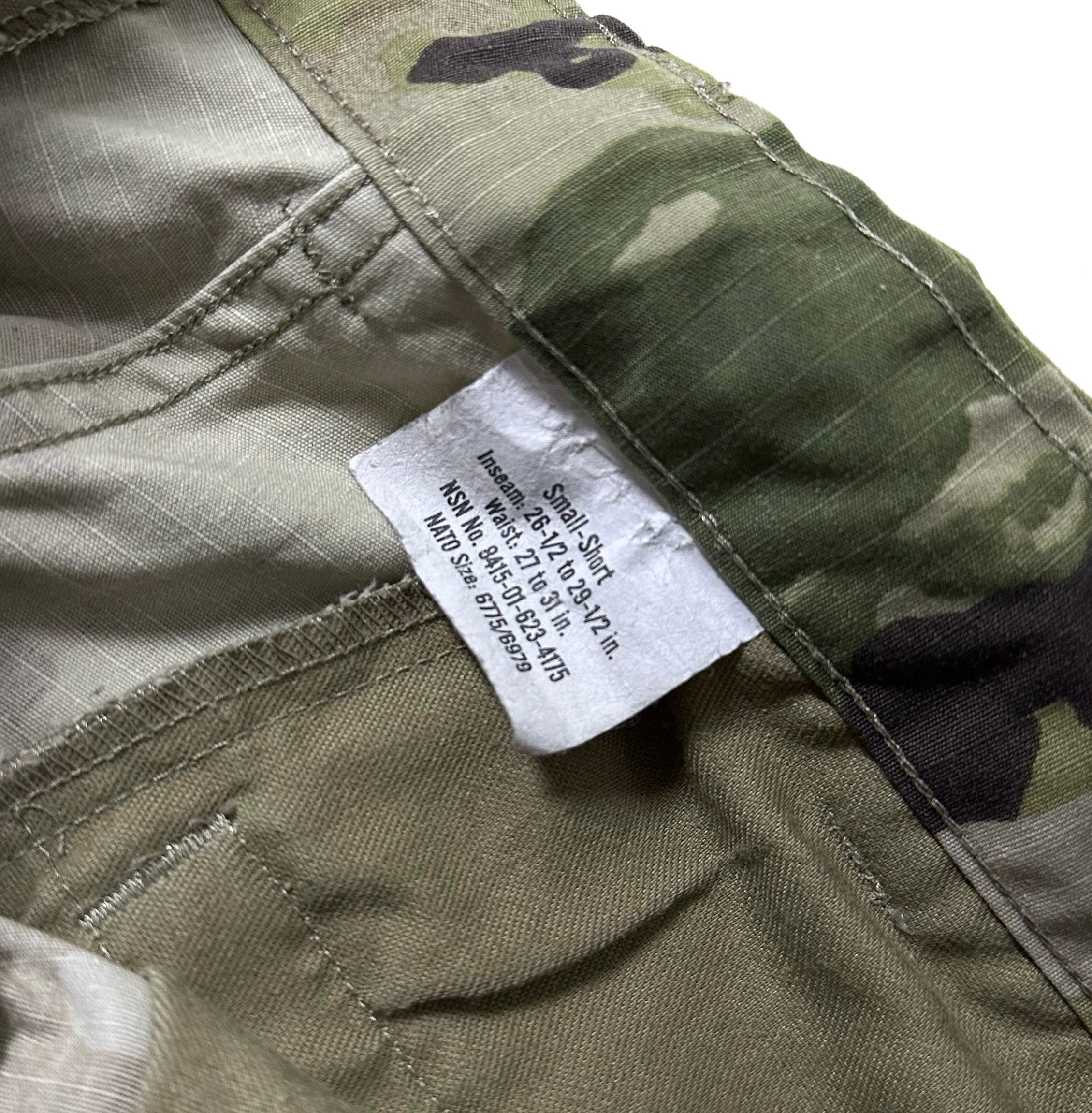 U.S. Army Combat Cargo Pants in a Multicam or Scorpion OCP camouflage pattern Size Small (27-31)