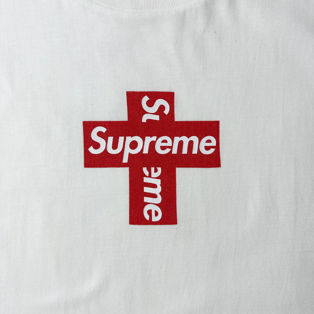 Supreme Cross Box Logo T-Shirt in White (Size XL)