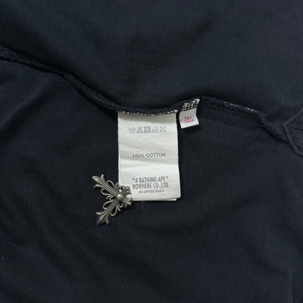 AAPE By A Bathing Ape Embroidered Logo Polo Shirt Black XL