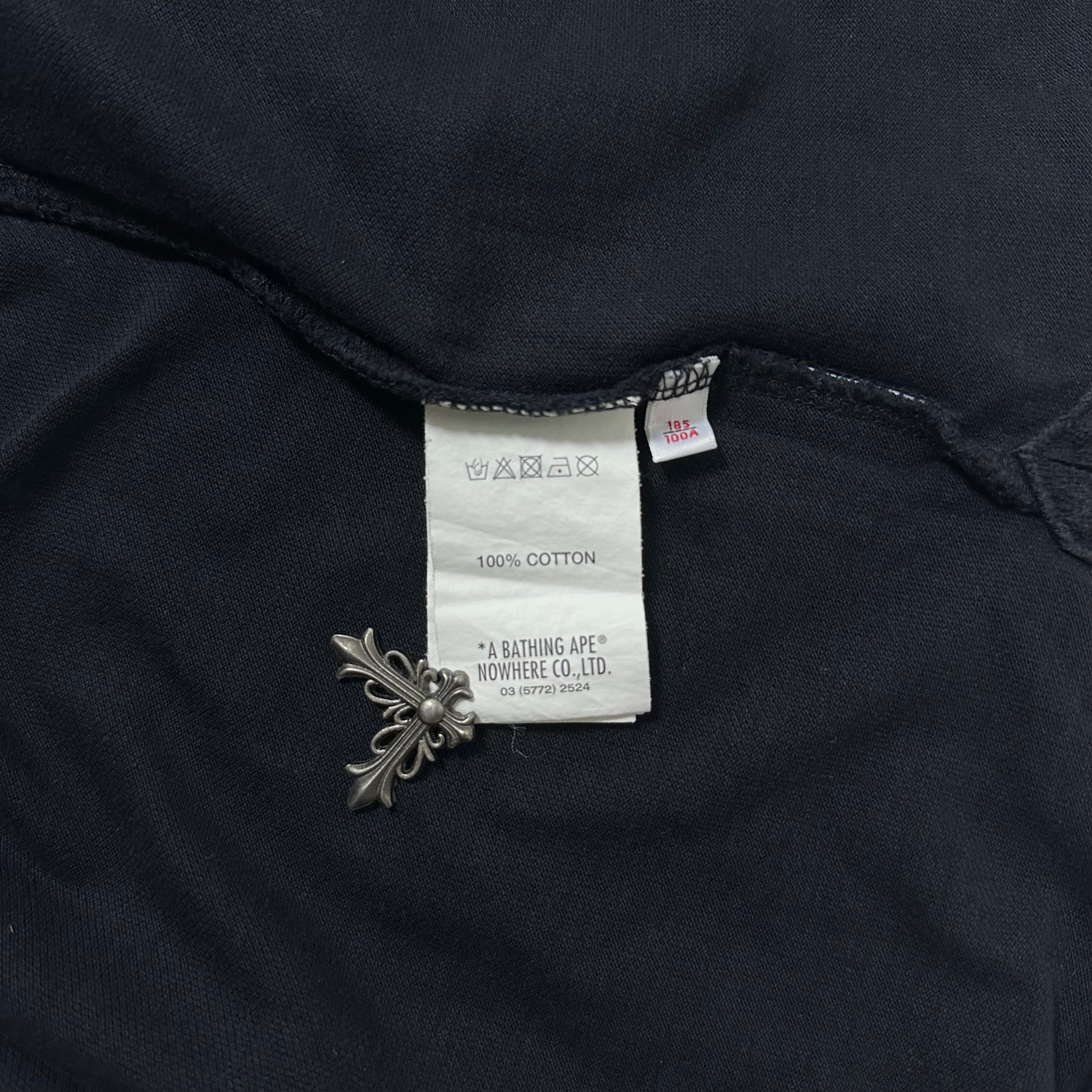 AAPE By A Bathing Ape Embroidered Logo Polo Shirt Black XL