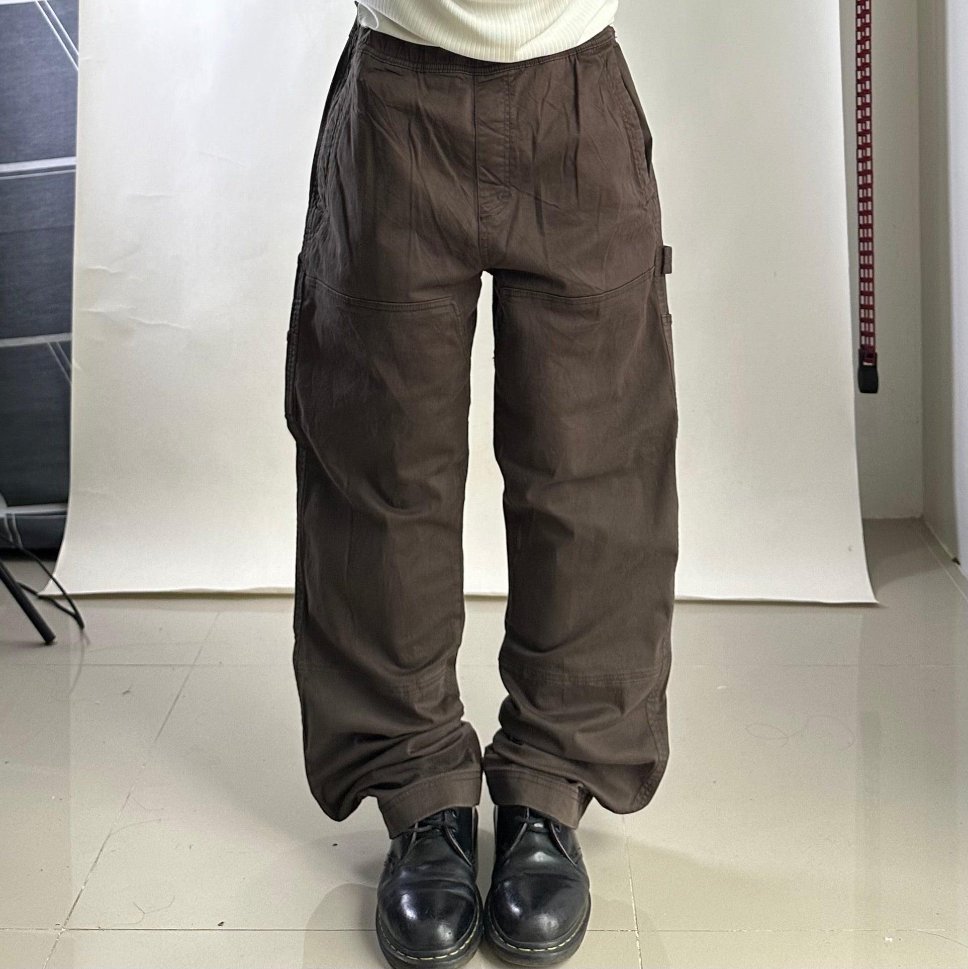 Hollister Double Knee Carpenter Pants in Dark Brown (Size 32-38)