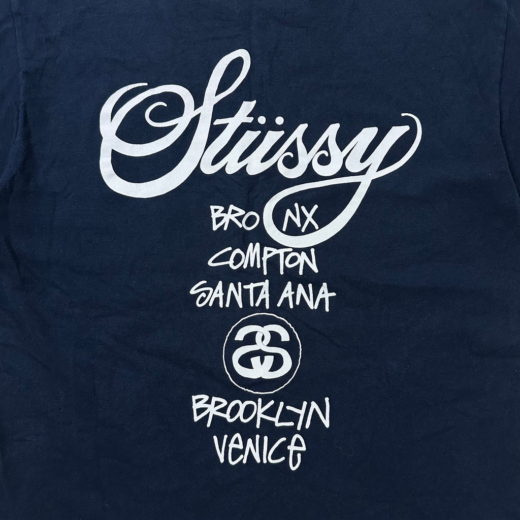 Stussy World Tour T-shirt in Navy Medium