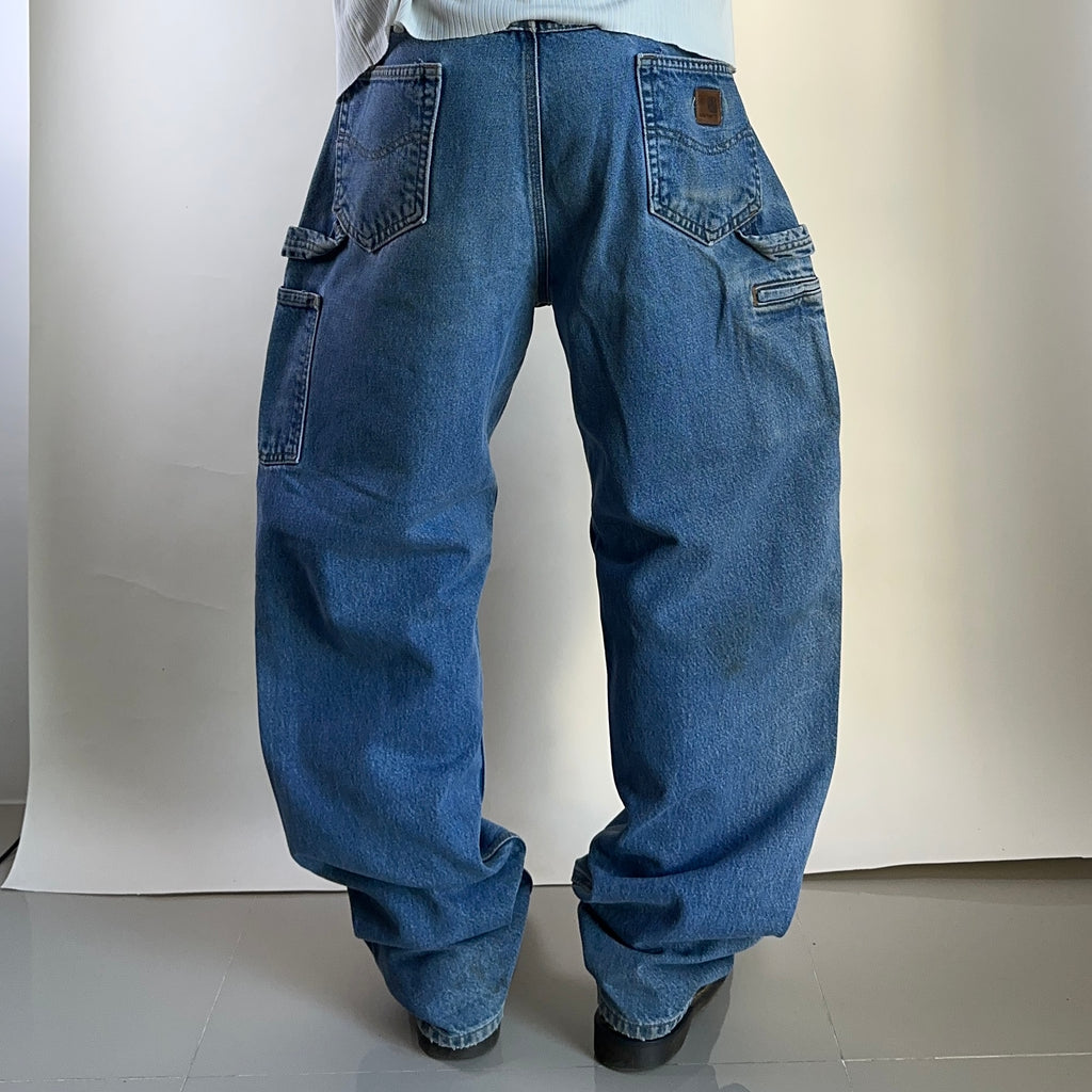 Carhartt Relaxed Fit Denim Carpenter Pants Size 38