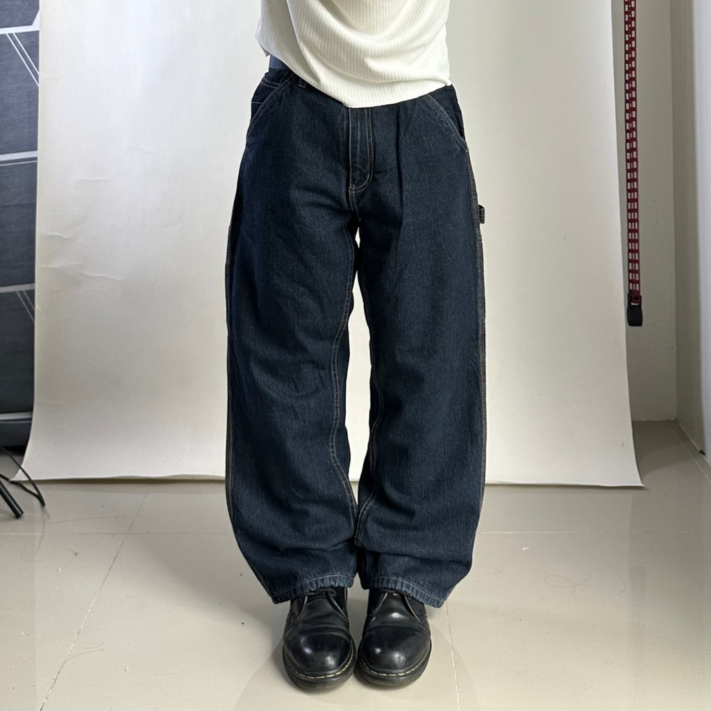 Faded Glory Carpenter Pants Fleece-lined in Dark Indigo (Size 32)