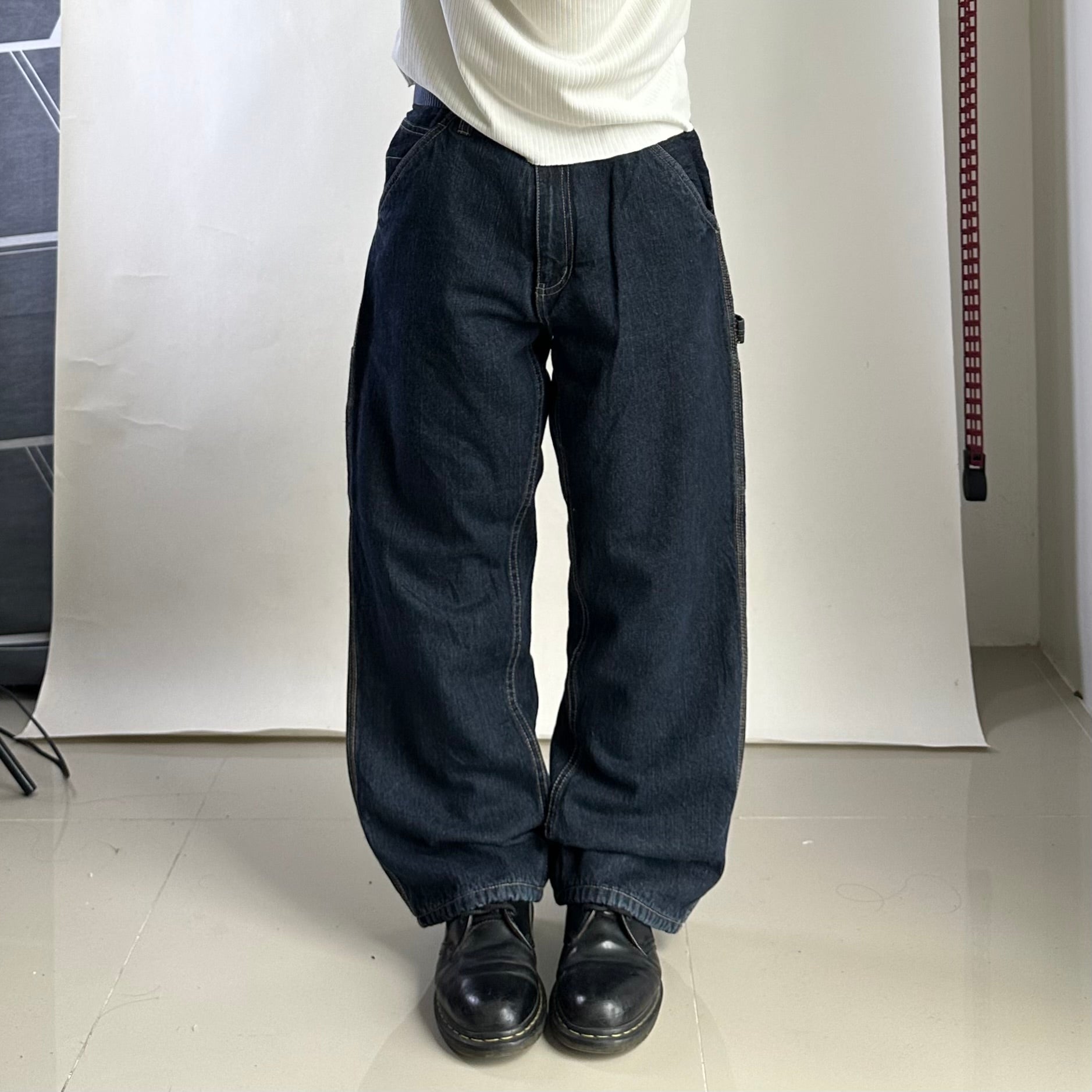 Faded Glory Carpenter Pants Fleece-lined in Dark Indigo (Size 32)