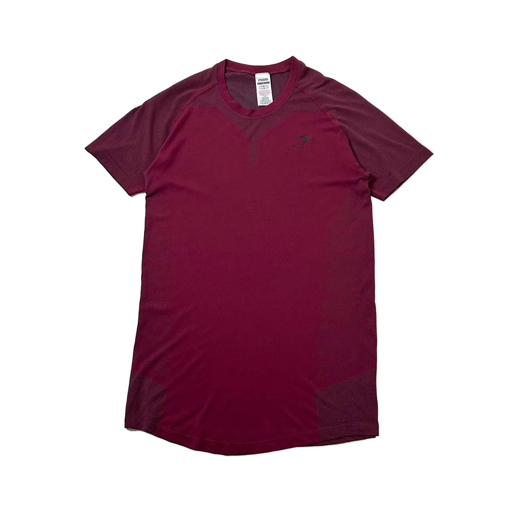 GymShark 315 T-shirt in Burgundy (Size Small)