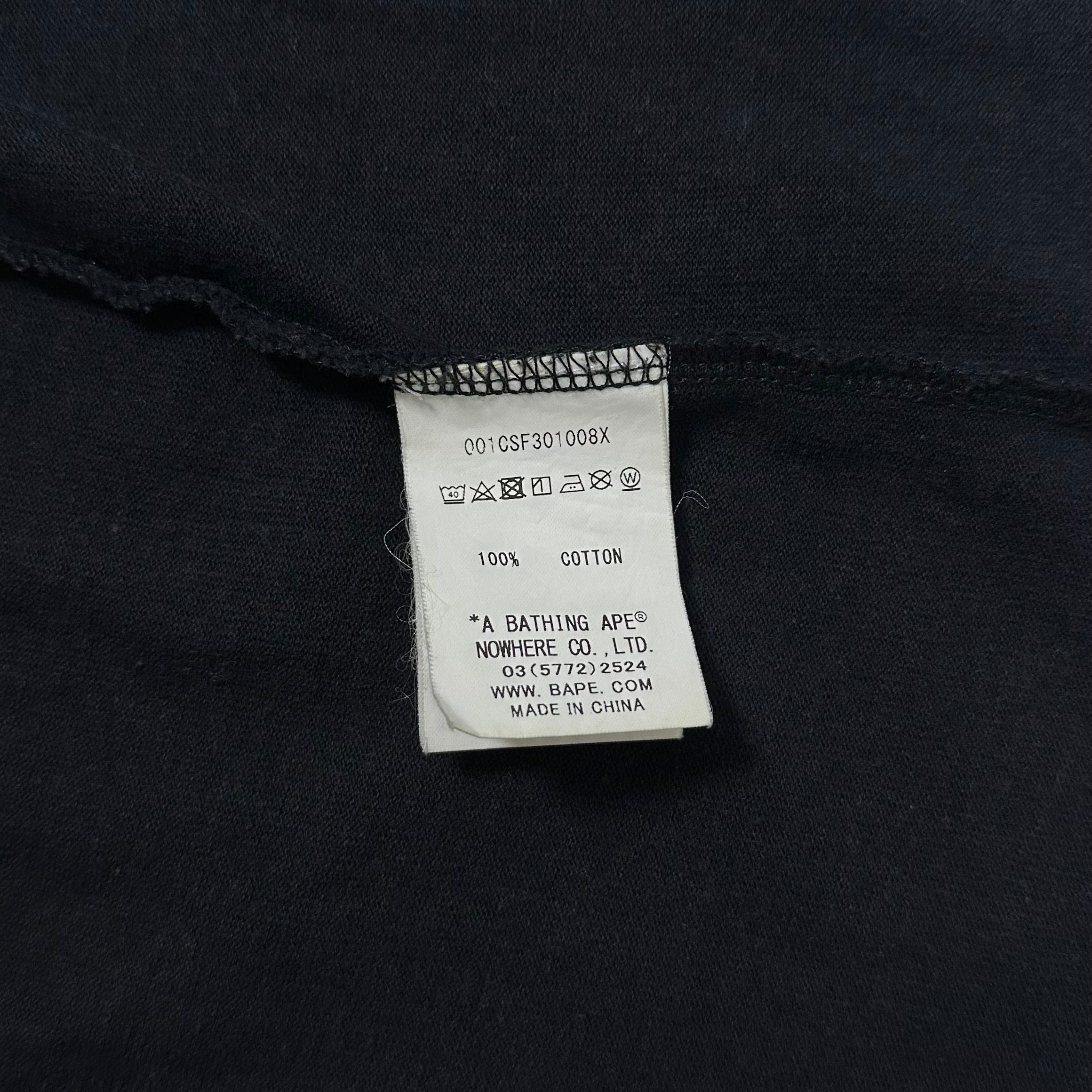 BAPE A BATHING APE 1st Camo Sleeve Pocket Tee Black Medium