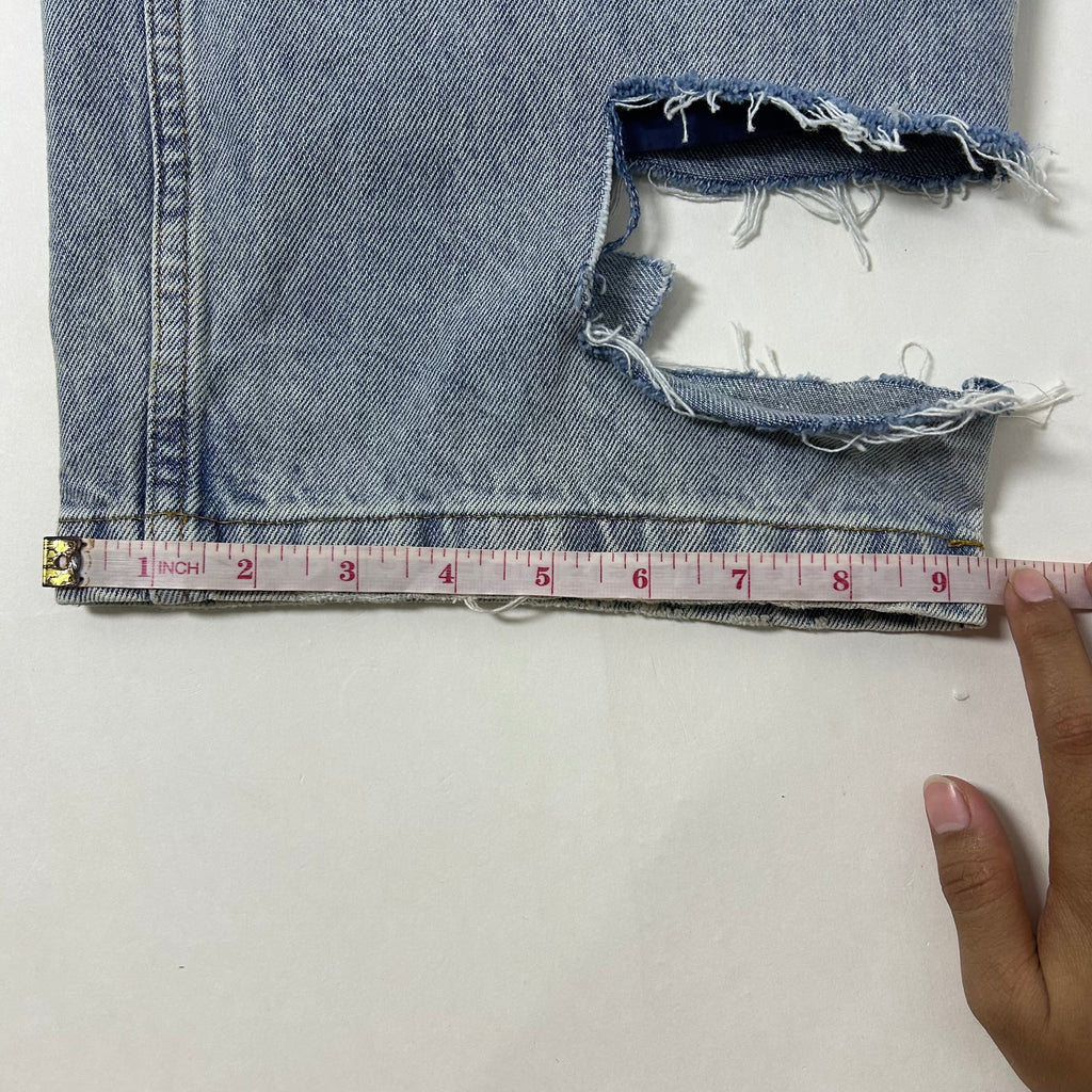 Balenciaga "Afterworld" Slashed Track pants Jeans washed denim (Size 36) OFF only - SOLD