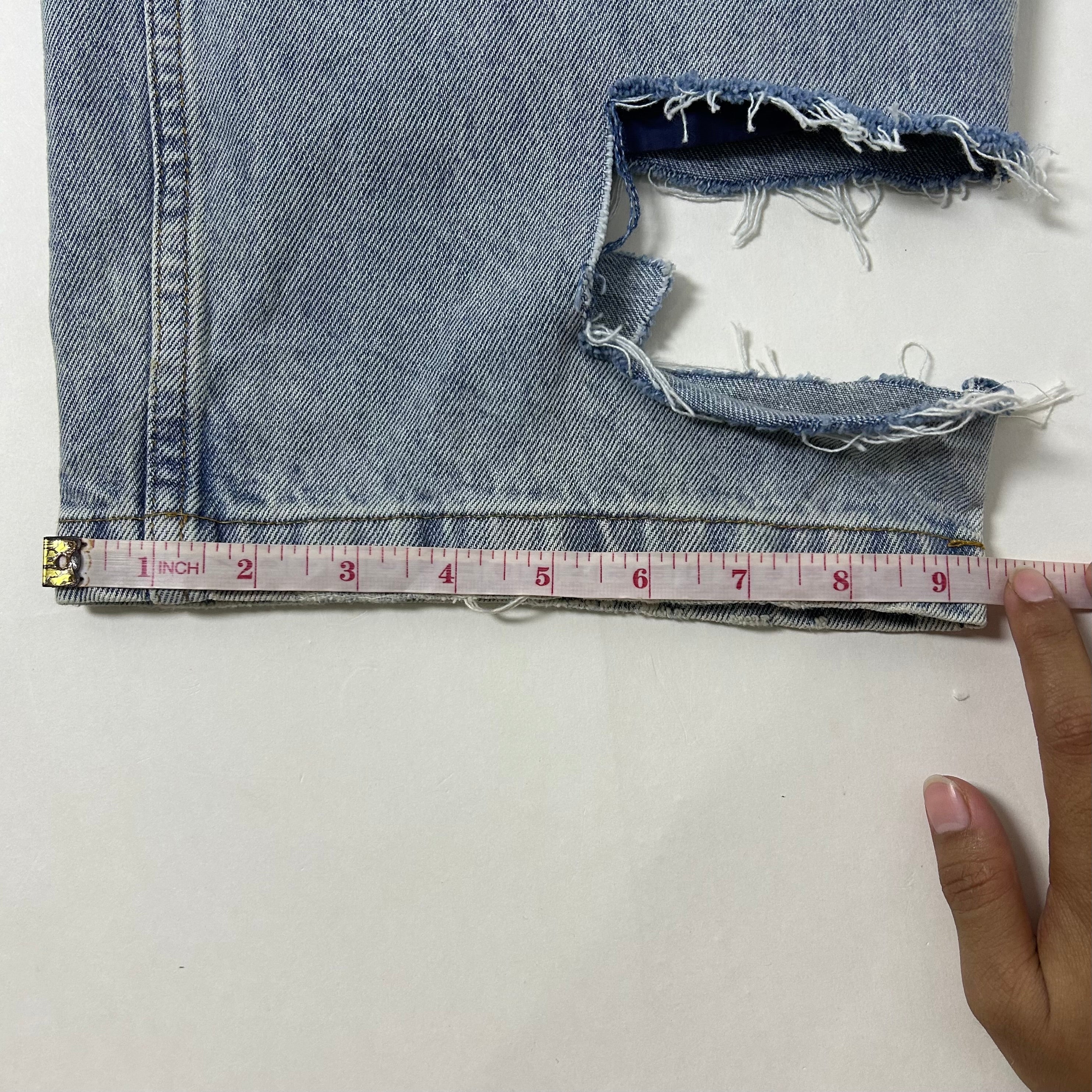 Balenciaga "Afterworld" Slashed Track pants Jeans washed denim (Size 36) OFF only - SOLD