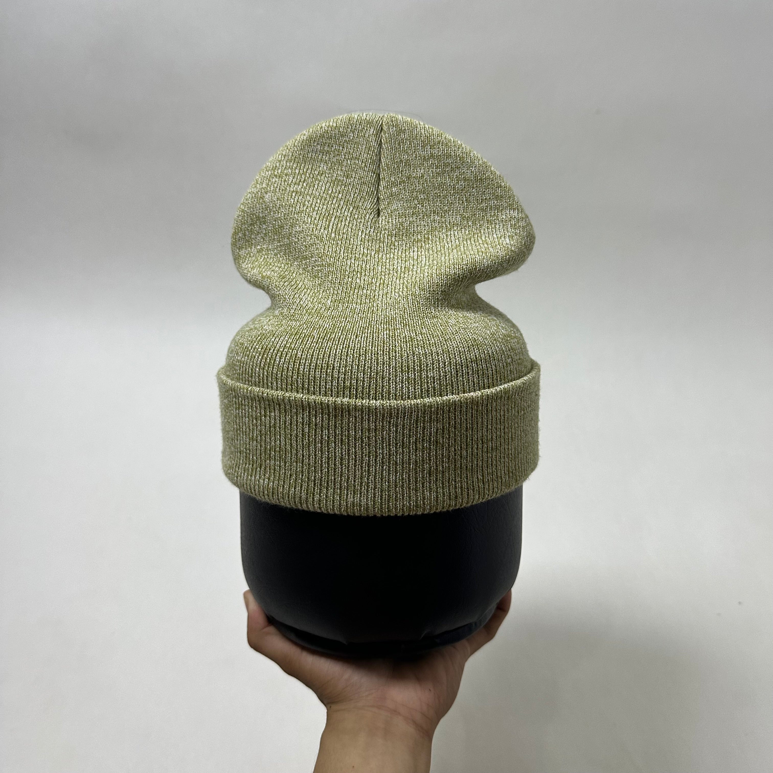 Carhartt Knit Cuffed Beanie Olive Winter White Marl (One Size Fits All) — SOLD
