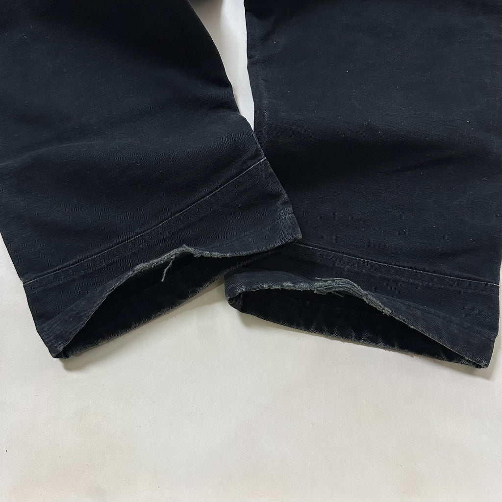 Carhartt Duck Bib Overalls Double Knee Black (Size 32-34)