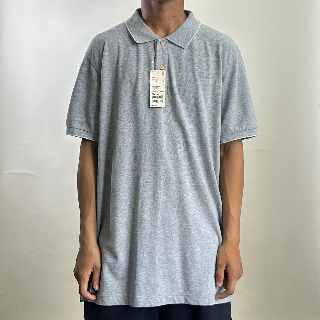 BRAND-NEW Uniqlo Polo T-shirt in Gray (Best Fit XL)