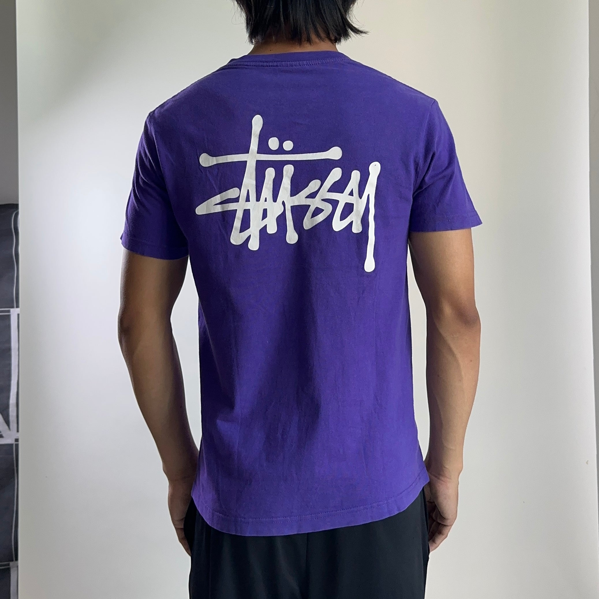 Stussy Basic Logo T-shirt Purple Small