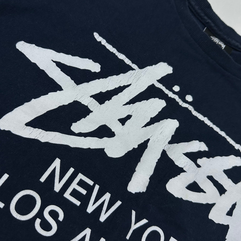 Stussy World Tour T-shirt in Navy Medium