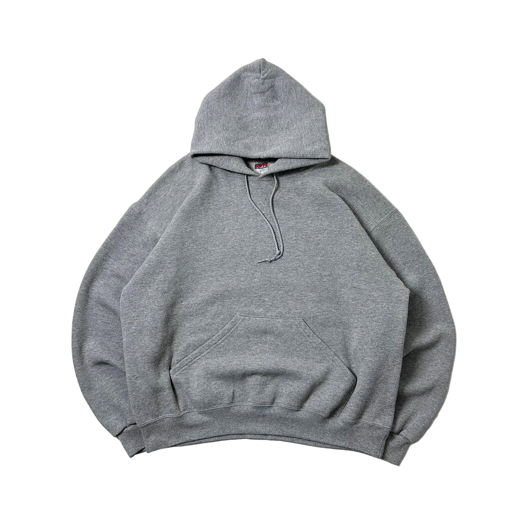 Vintage 90’s Soffe Boxy Fit Hoodie Jacket in Heather Gray Made in USA (Size Large)