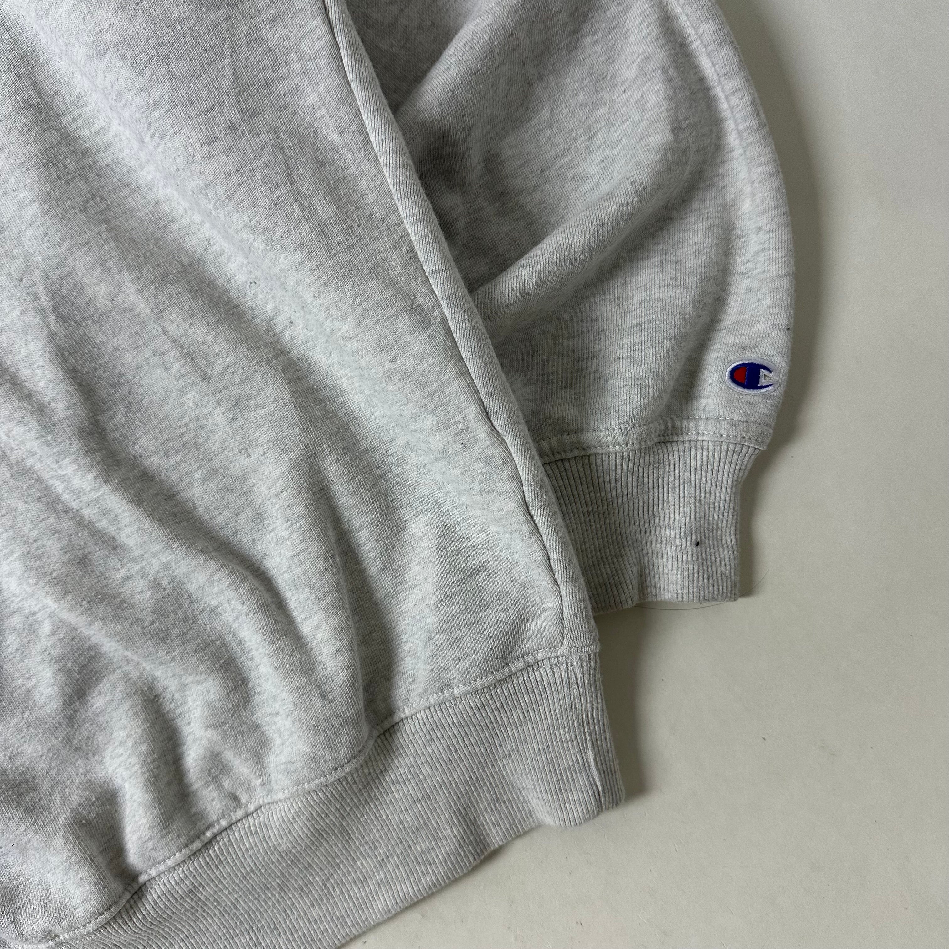 Champion Polo Sweatshirt in Light Gray (Size Medium) Boxy Fit