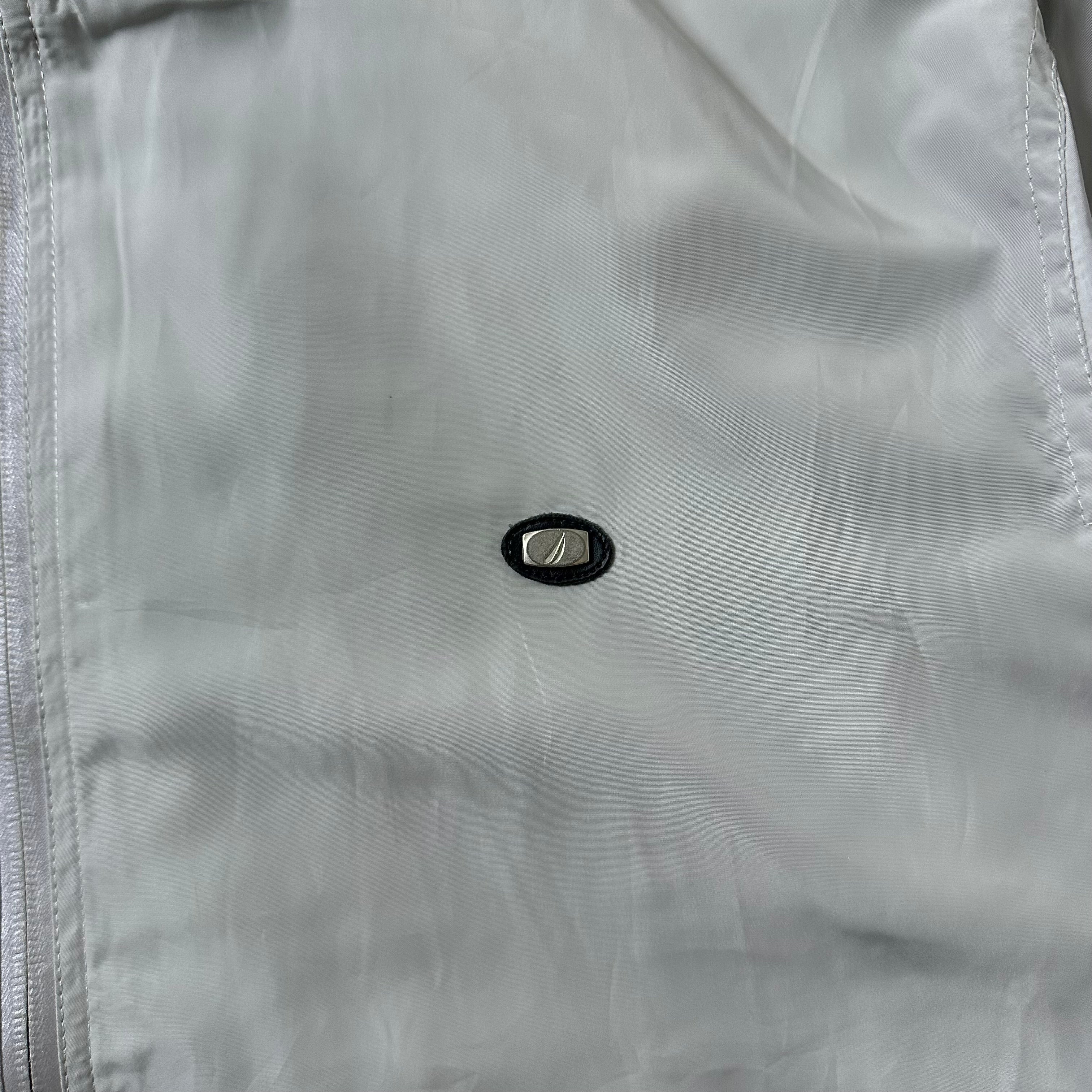 Nautica Full-zip Jacket Emblem Logo in Sage Hint Color (Size 3XL)