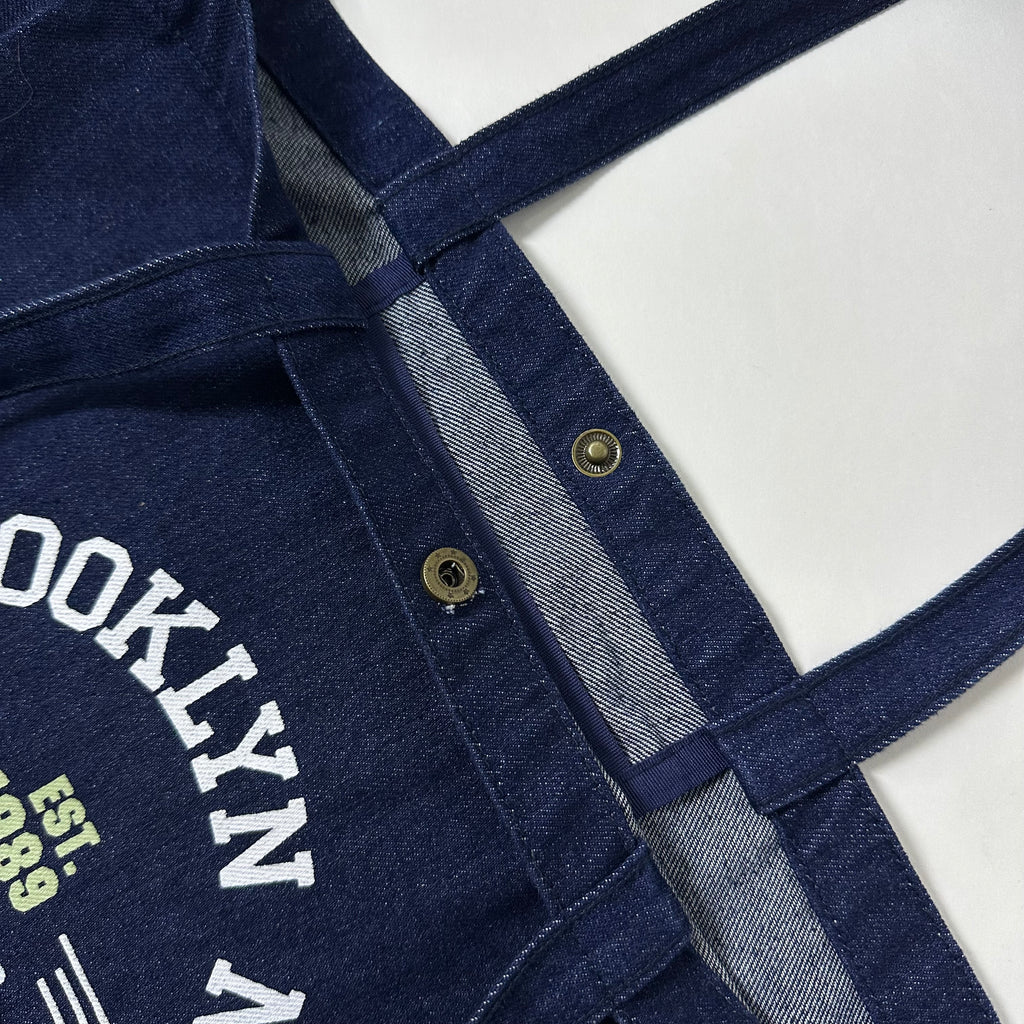 Brooklyn NYC Dark Blue Denim Tote Bag
