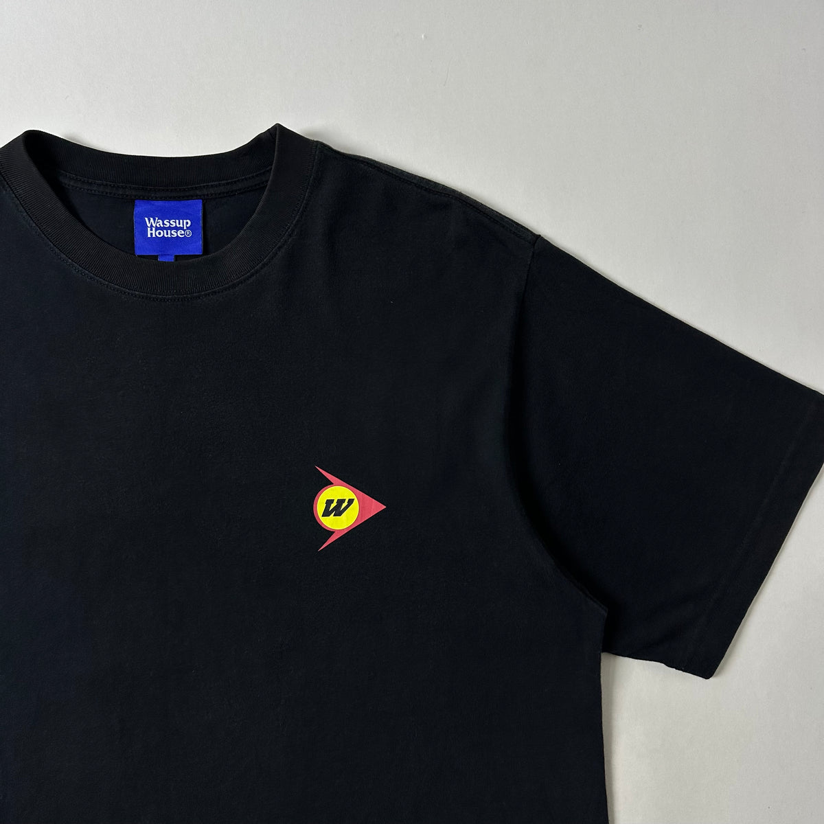 Wassup House Multi-Logo Racing Graphic T-Shirt in Black (Size Large)