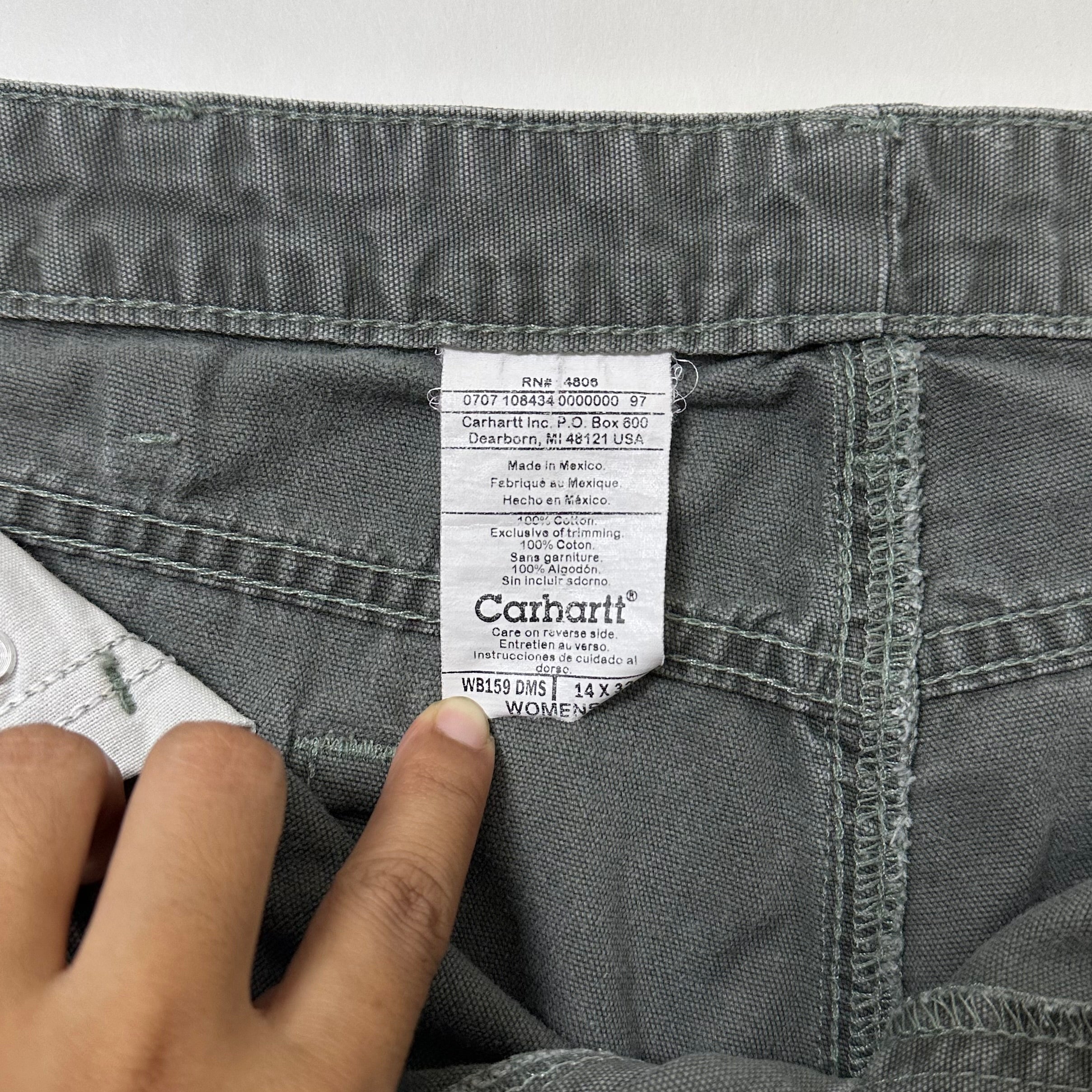 Carhartt Carpenter Pants Unisex in Dark Moss Green (Size 34)