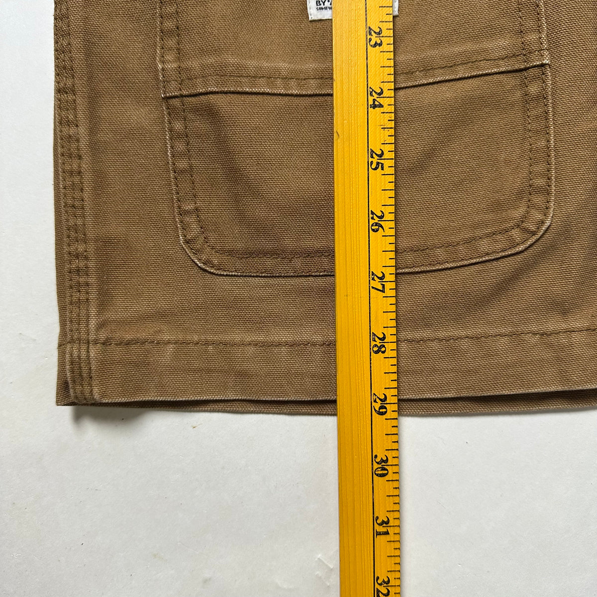 AAPE by A Bathing Ape Chore Coat Jacket Corduroy Collar in Brown Canvas (Size Large)