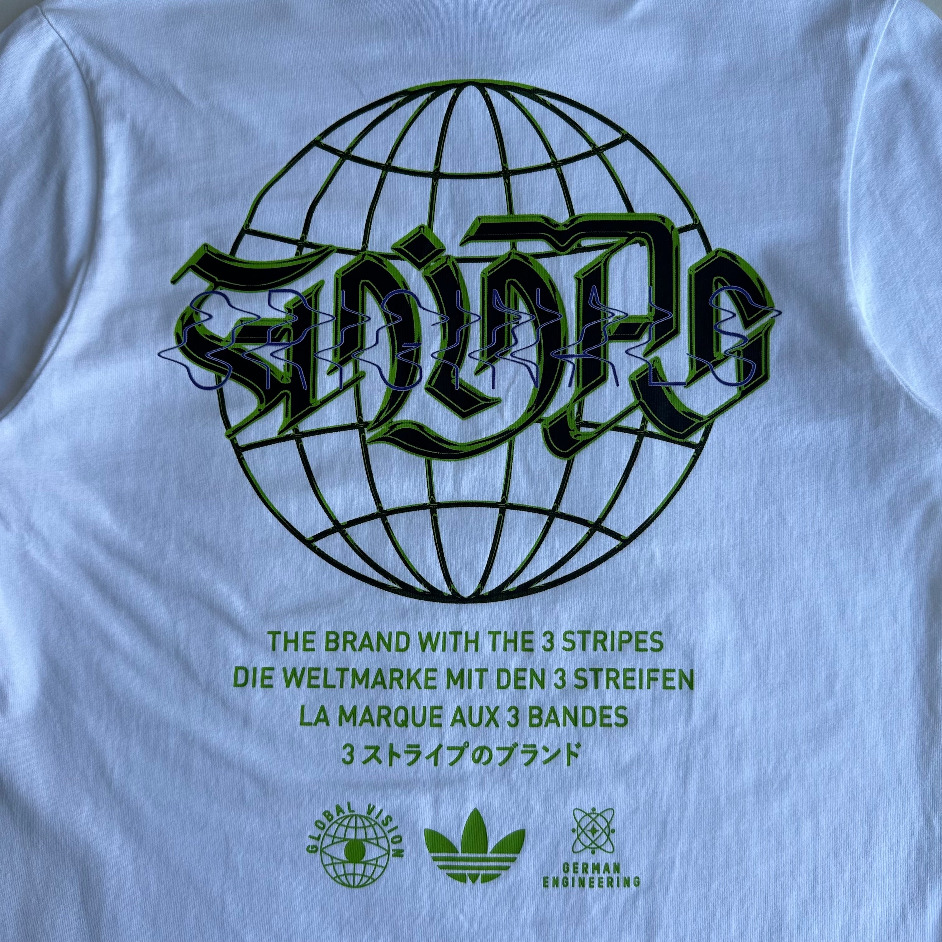 Adidas Originals Graphic Tee 3 Graffiti Print White XS Oversized (Fits Medium)