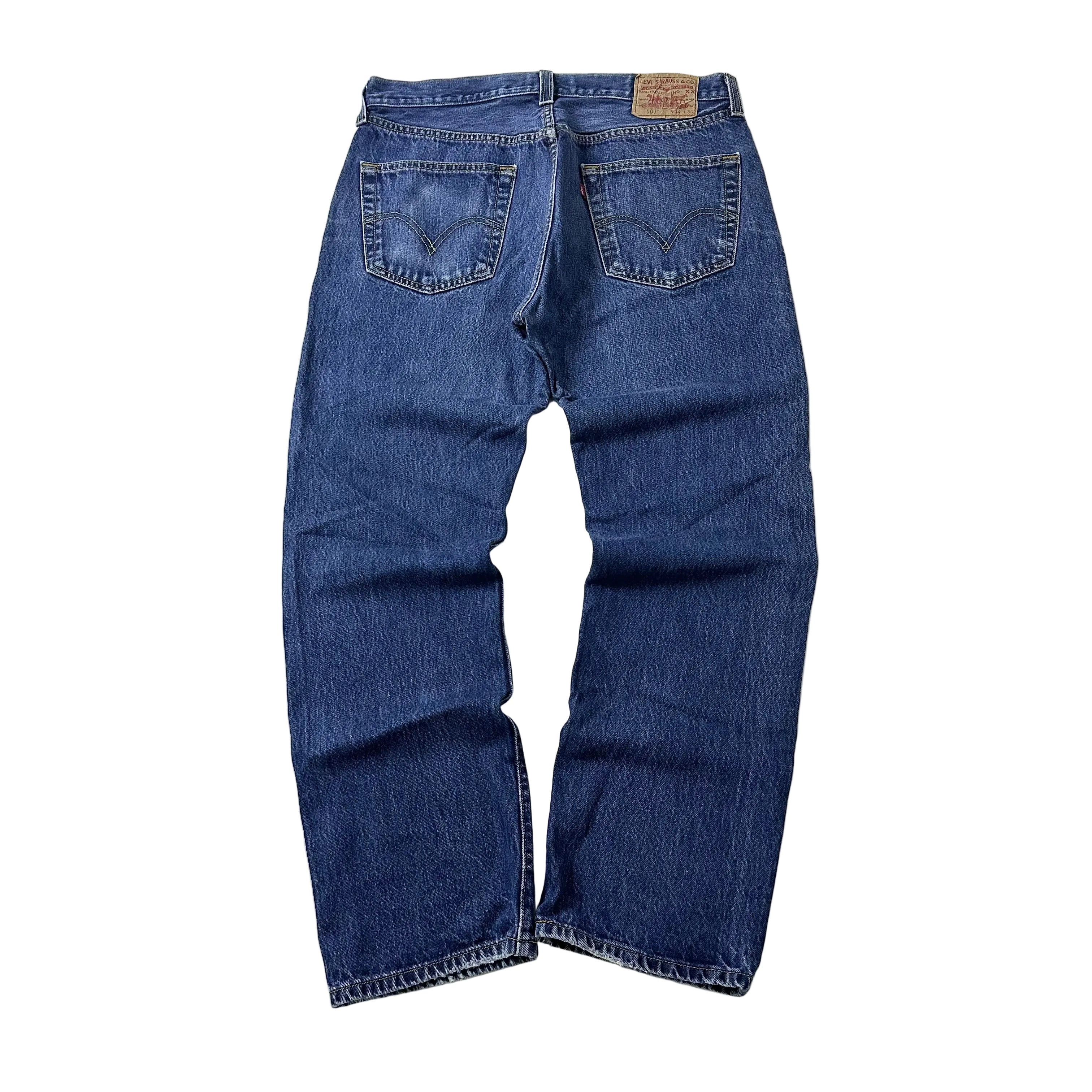 Levi’s 501 Original Fit Jeans Button Fly in Rinse Dark Wash (Size 34)