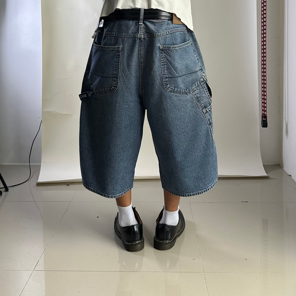 NAUTICA Y2K Baggy Carpenter Jorts in Wash Blue (Size 38)