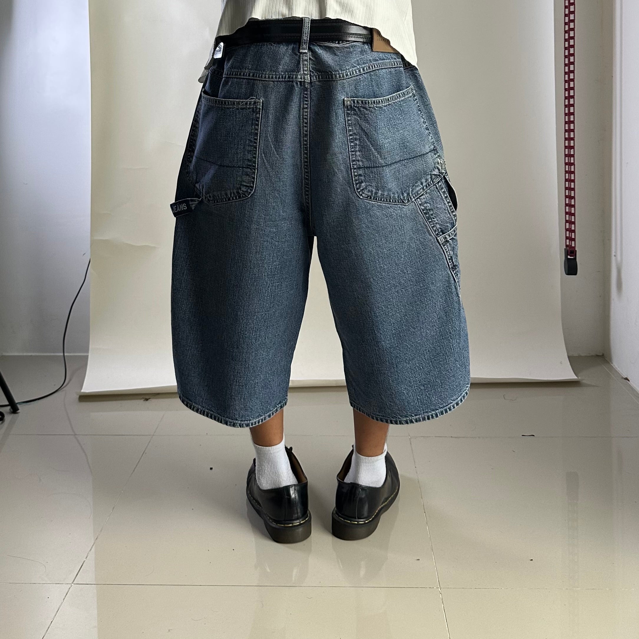 NAUTICA Y2K Baggy Carpenter Jorts in Wash Blue (Size 38)