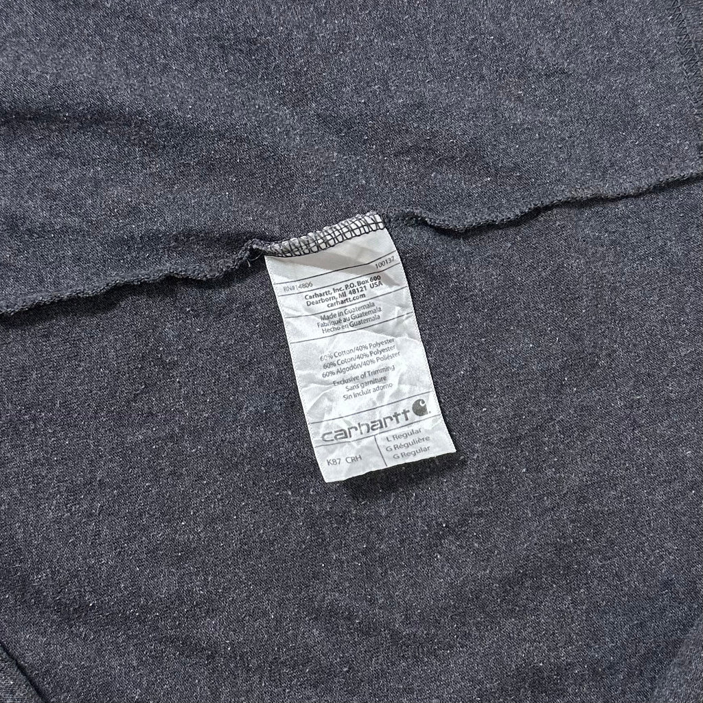 Carhartt K87 Original Fit Charcoal Gray T-shirt Size Large