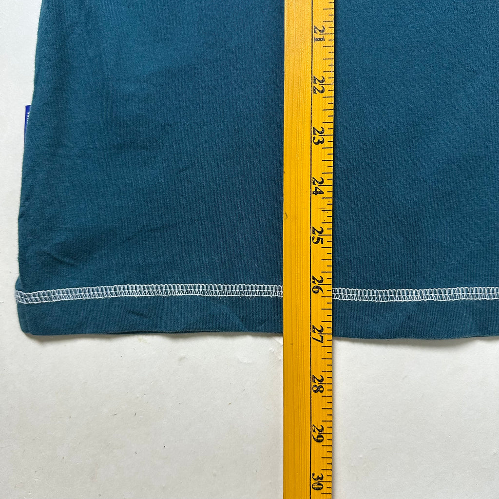 Wassup House Contrast Stitch T-Shirt in Dark Teal Size Small (Fits Medium)