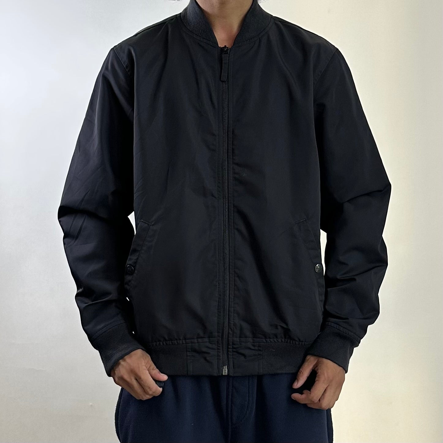 Levis Mens Bomber Jacket Black Size Medium