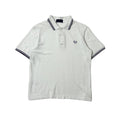Fred Perry Twin-tipped Polo T-shirt in Chalk White (Size Medium)