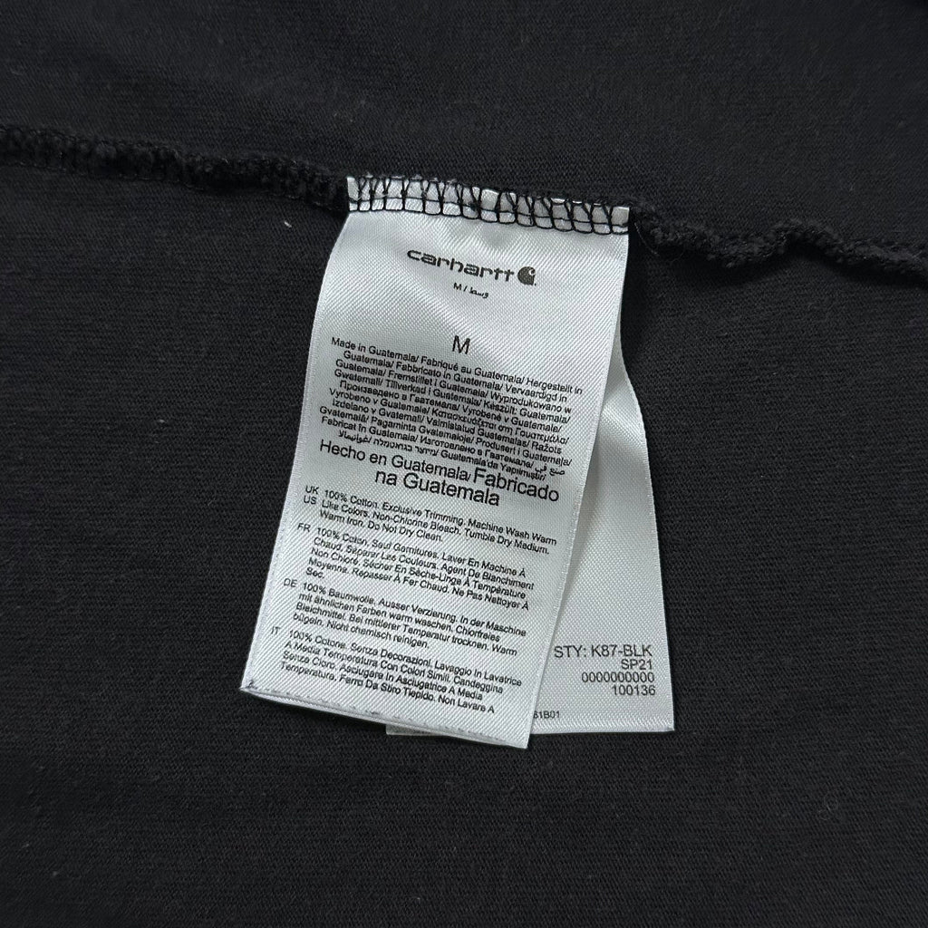 Carhartt K87 Pocket T-shirt Black Size Medium (Fits Large) - SOLD