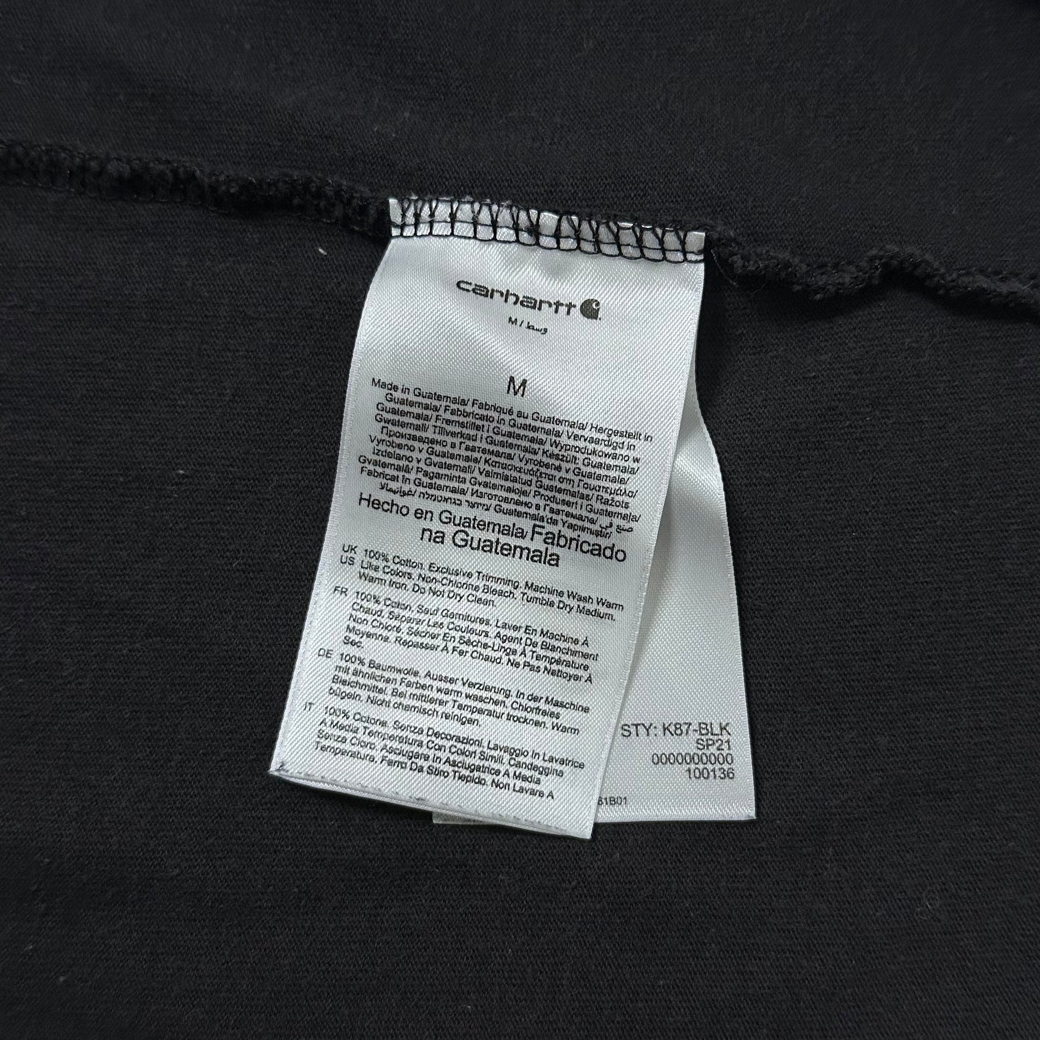 Carhartt K87 Pocket T-shirt Black Size Medium (Fits Large) - SOLD