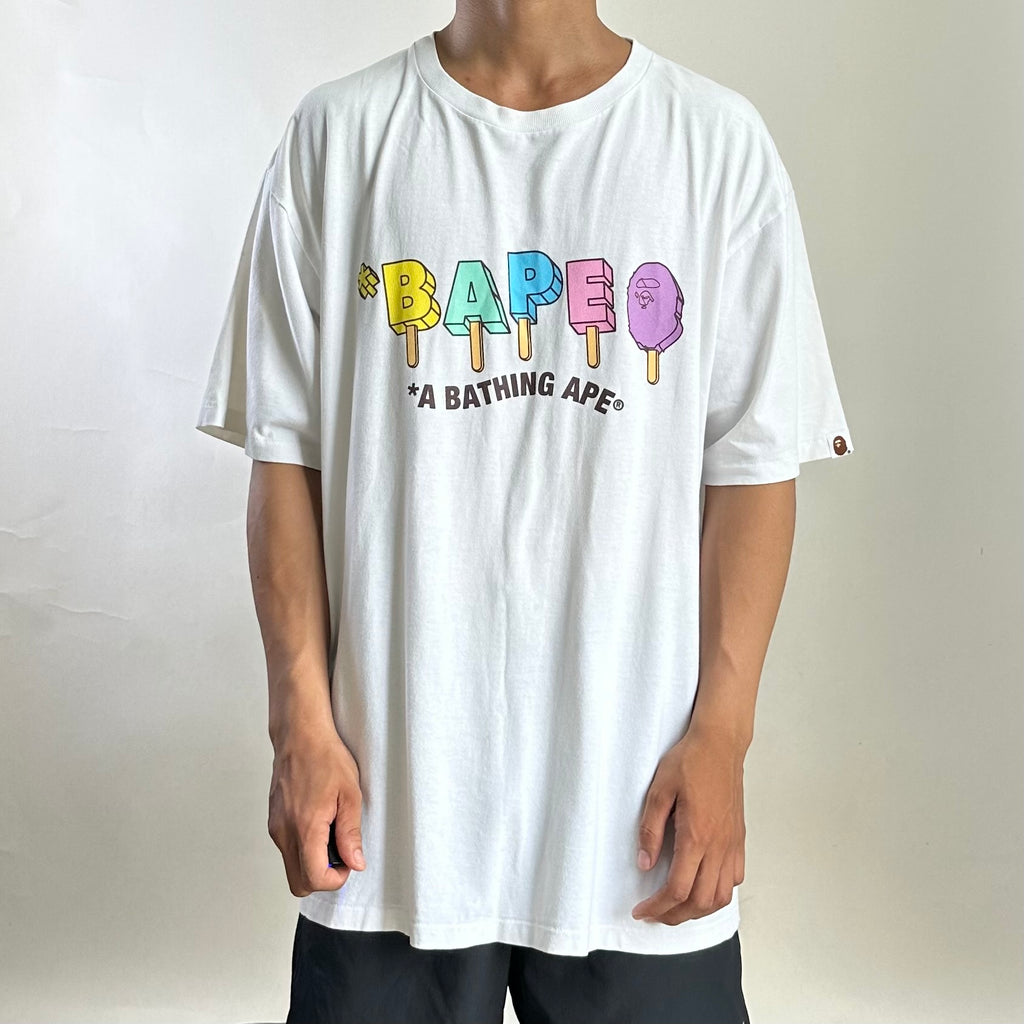BAPE Popsicle T-Shirt in White (Size 2XL) SOLD