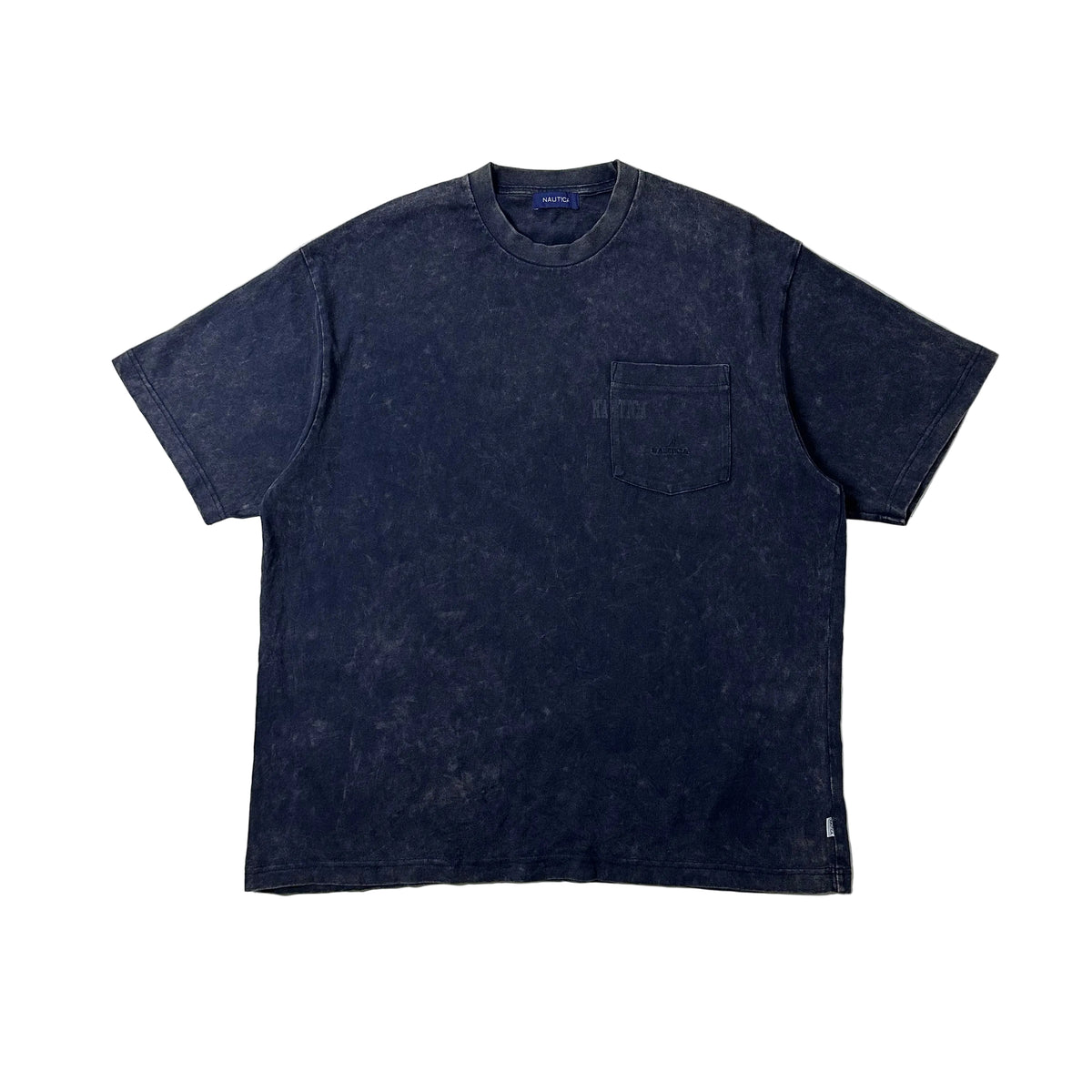 Nautica Japan Pigment Dyed Pocket Tee in Navy (Size Large) Oversized Heavy Cotton