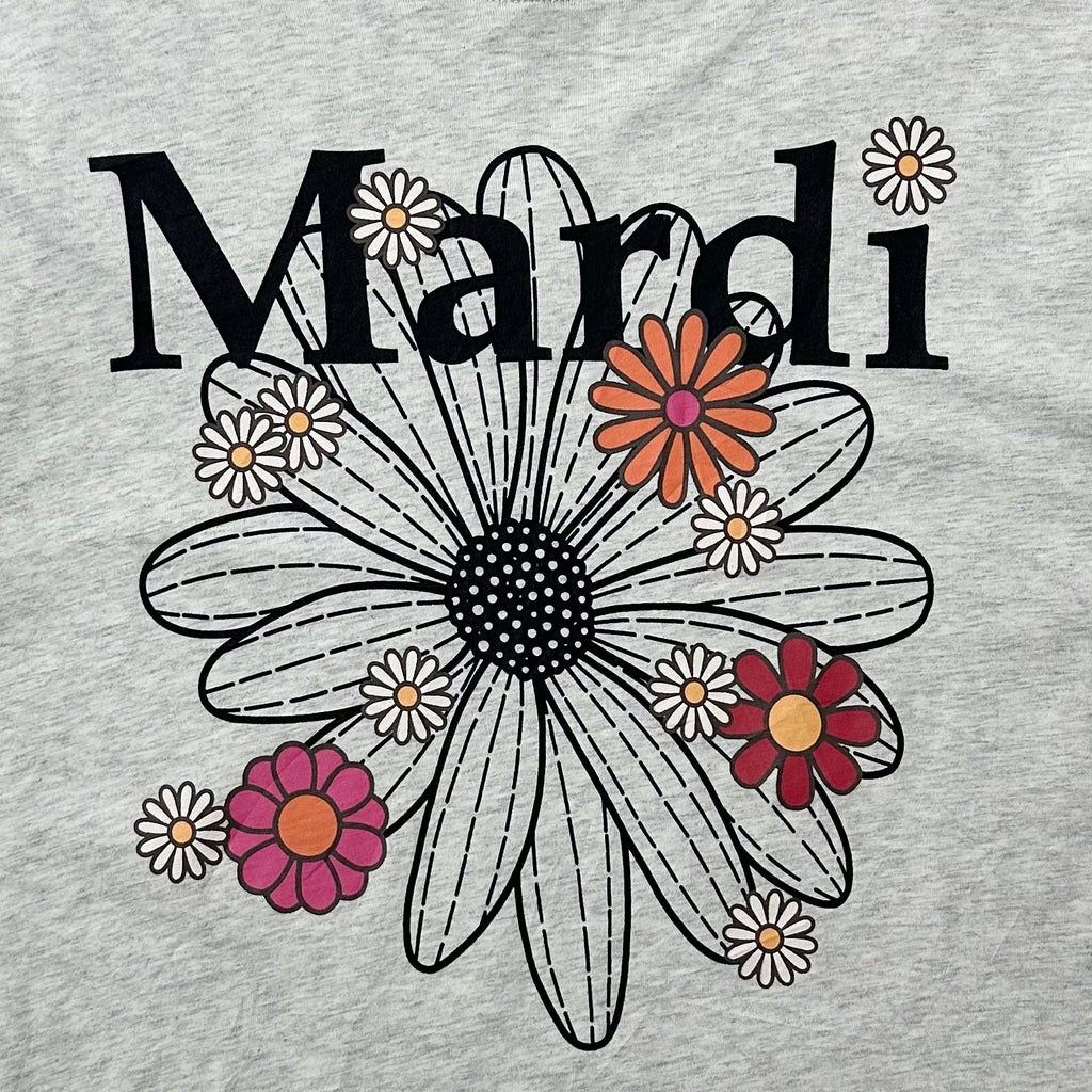 Mardi Mercredi T-shirt Flowermardi Blossom in Gray (One Size)