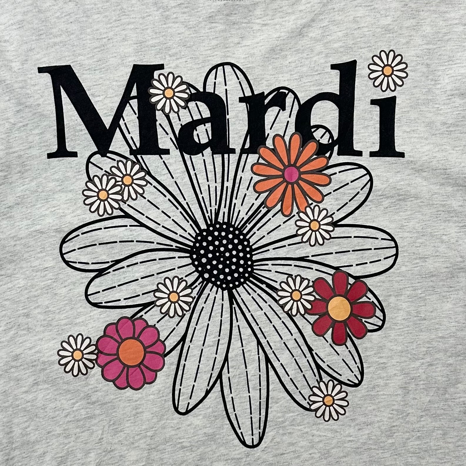 Mardi Mercredi T-shirt Flowermardi Blossom in Gray (One Size)