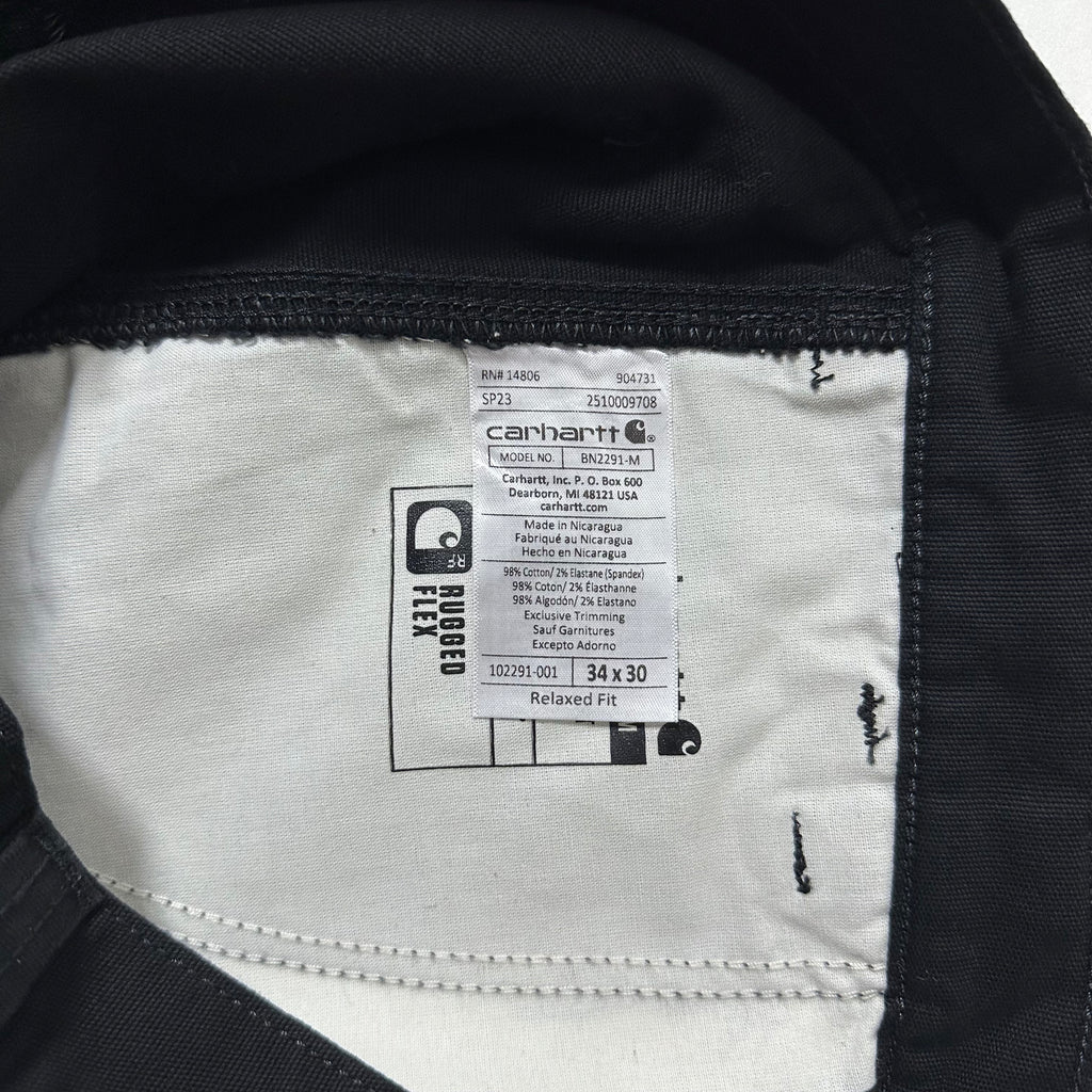 Carhartt Rugged Flex Relaxed Fit Pants Black Size 34