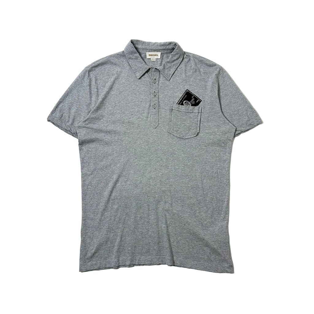 DIESEL Polo T-shirt in Gray (Size Large)