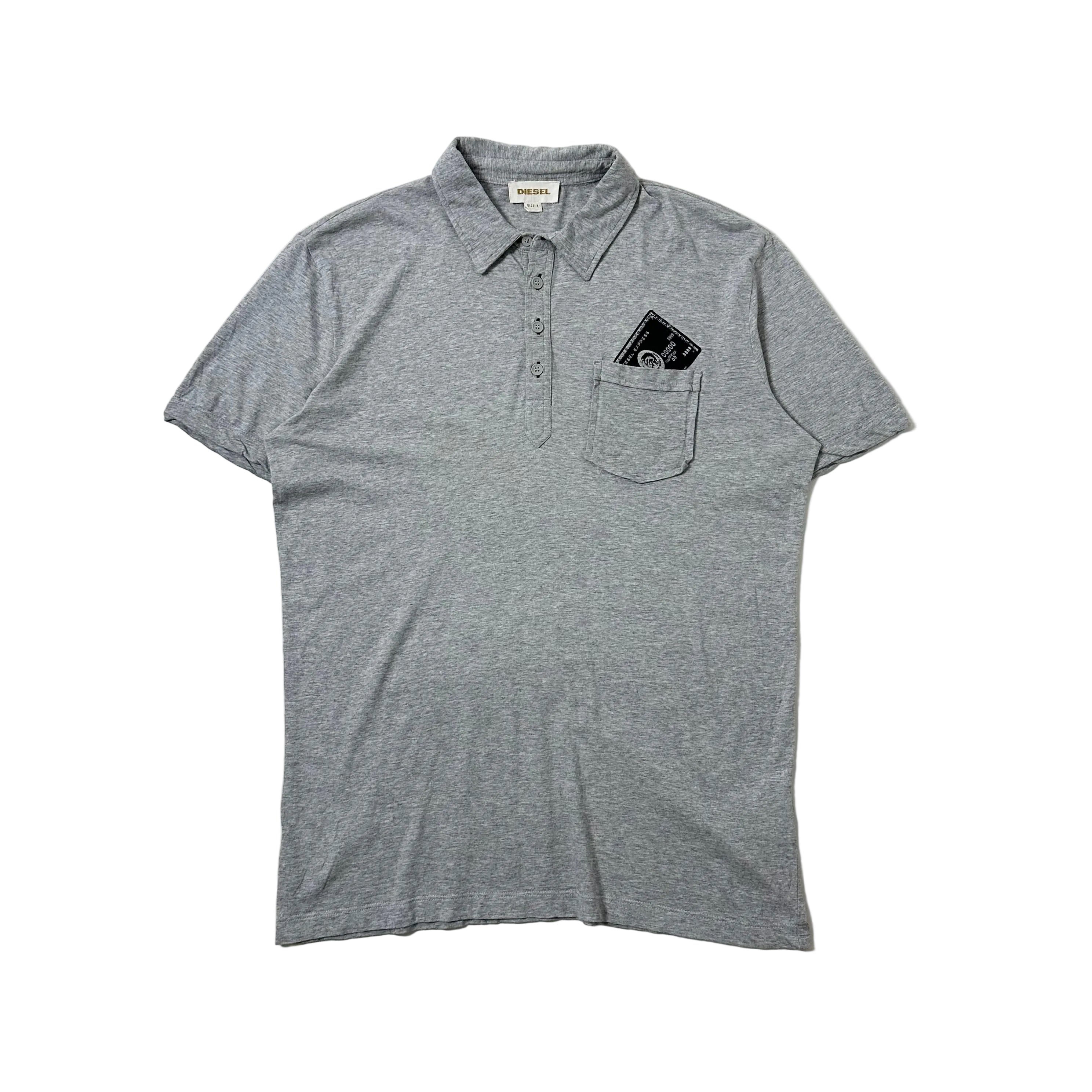 DIESEL Polo T-shirt in Gray (Size Large)
