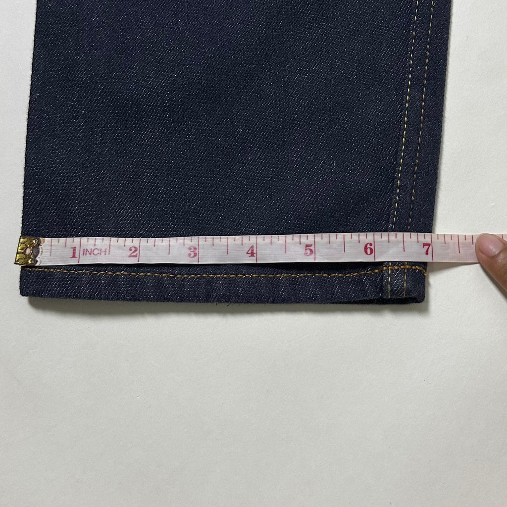 Evisu Big Daicock Striped Logo Denim Jeans with Gold “EVISU” Spell out Size 29