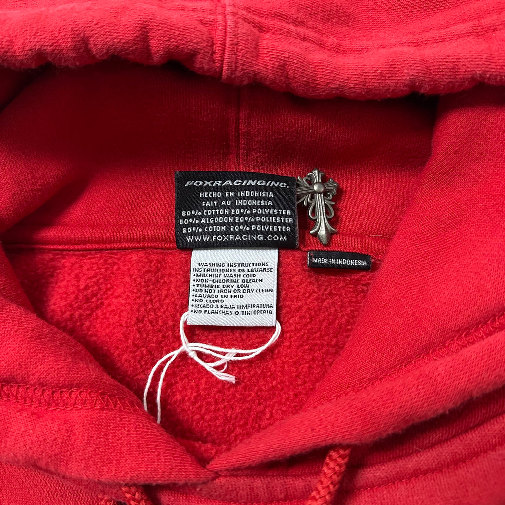 Fox Racing Y2k Hoodie Jacket in Red Size Small (Best Fit Large)