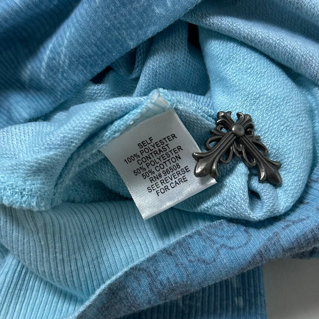 F.A.N.G Women Zip-up Y2K Hoodie in Blue (Size Large)