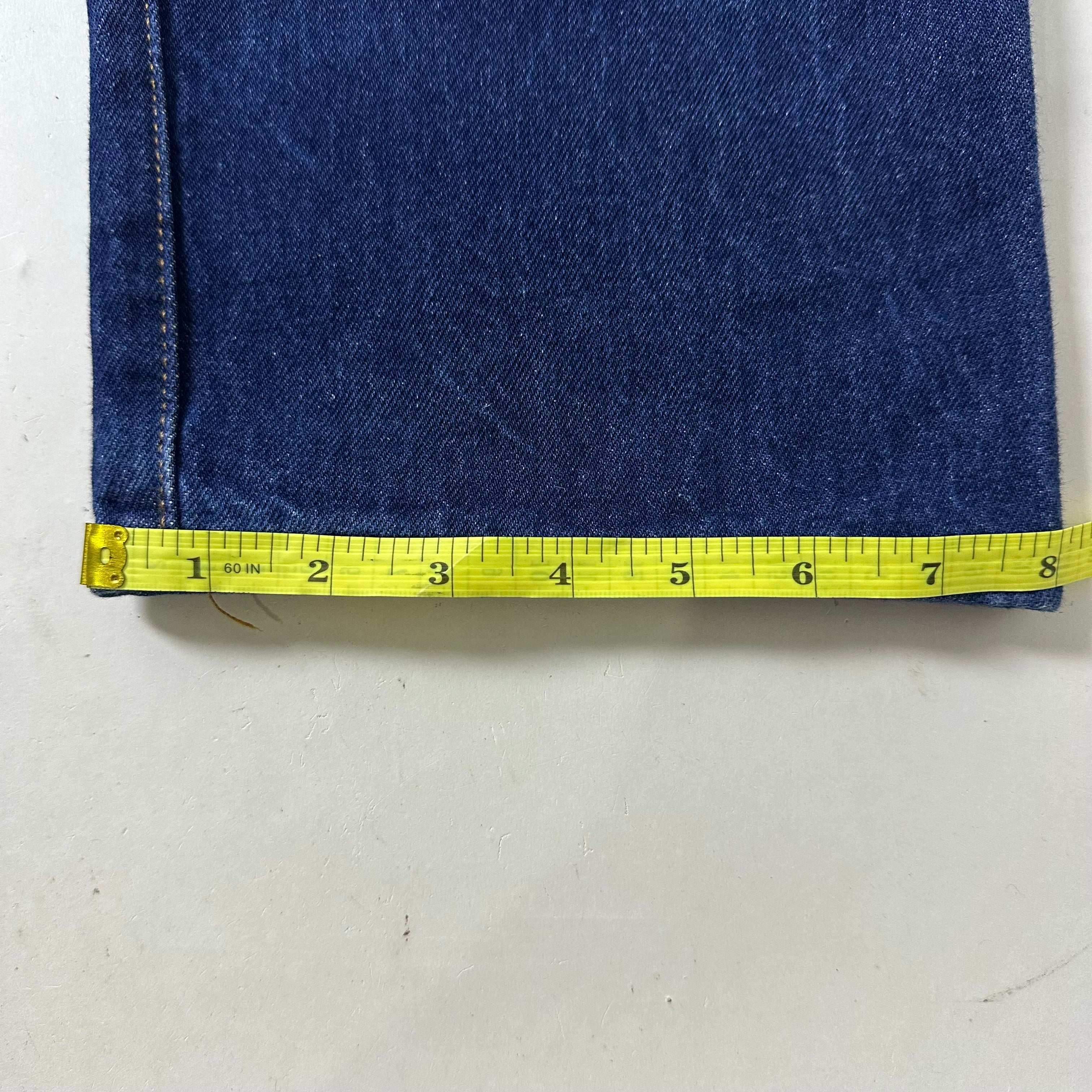 Levi’s 501 Original Fit Jeans Extended Patch in Classic Indigo Dark Wash STF (Size 34-35)