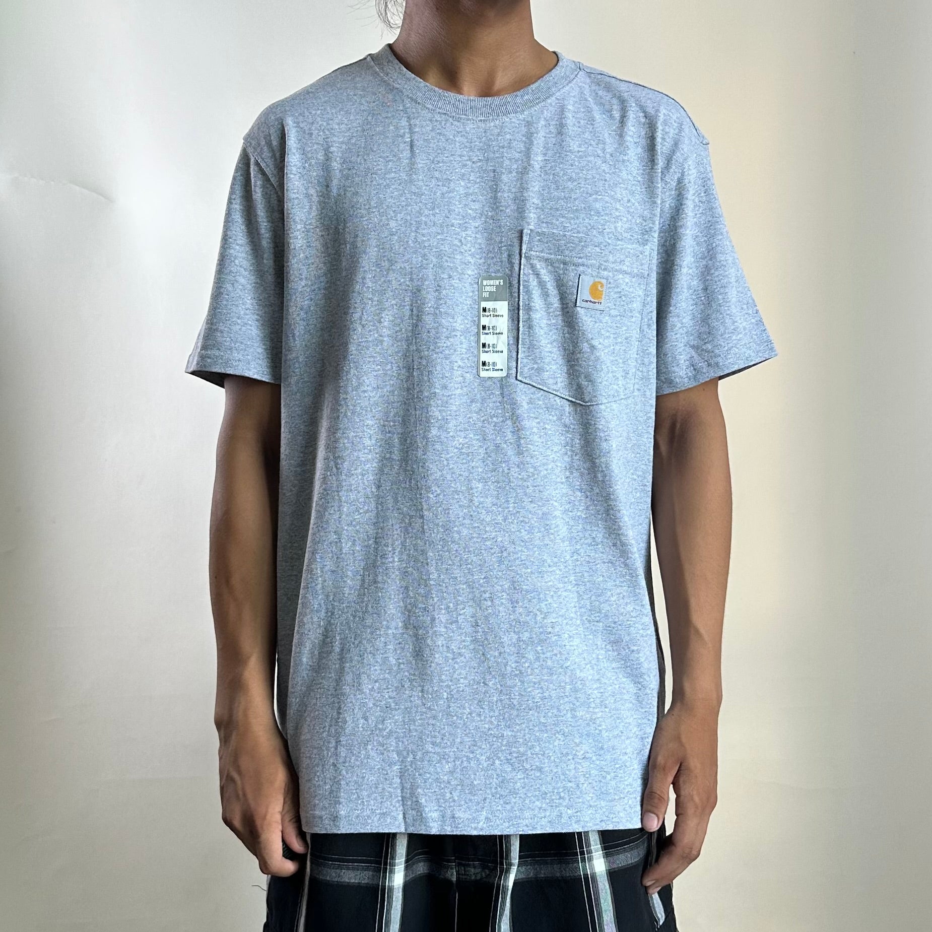 BRAND NEW Carhartt K87 Pocket T-shirt Unisex Heather Gray (Fits Small-Medium)