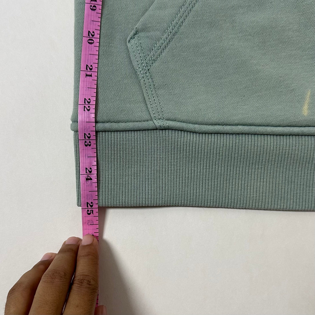 Carhartt Script Hoodie Jacket in Pale Green with yellow stains (Size Small)